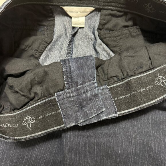 Christopher Banks Slimming Jeans Size 10 Short Comfort Waist Denim Dark Wash - Picture 11 of 15